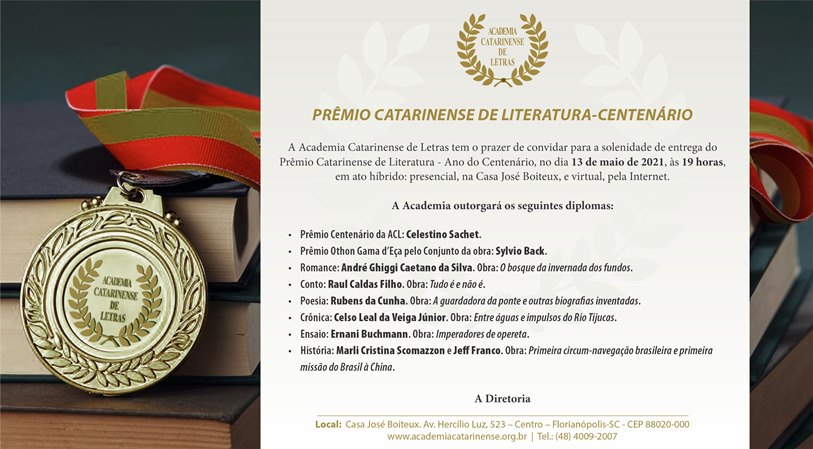 Academia anuncia Prêmio Literário do Centenário